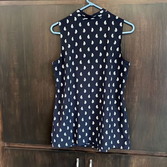 CAbi Memento Blouse Blue & White XS #3435 - Picture 3 of 5